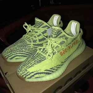 yezi yeezy椰子鞋350黄斑马可燃冰绿色满天星正版新灰橙莆田男鞋
