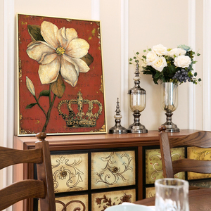 沙发背景墙装饰画美式风格