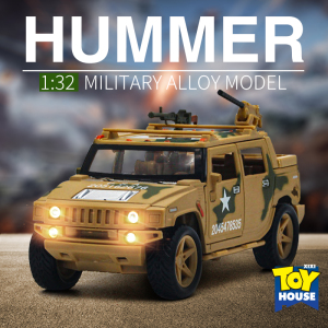 1:32悍马合金越野军事吉普车模型声光回力开门迷彩儿童玩具礼物