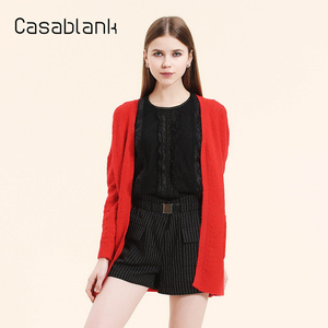 Casablank卡莎布兰卡新款开衫针织毛衣外套 女毛针织衫 C16104022