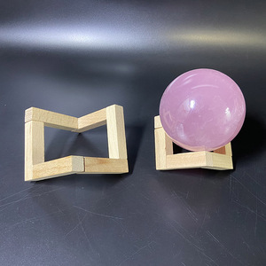 水晶球底座托架圆球形摆件支架实木展示架矿物晶体矿石收纳架子