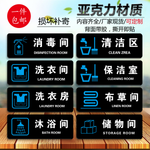 洗衣房门牌