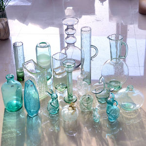 海曼尼玻璃花瓶透明简客厅插花水培花器花艺摆件家居装饰用品0212