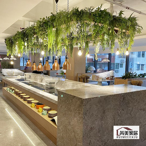 722人付款淘宝森系仿真绿植悬挂吊顶花藤空中垂挂壁饰藤条细枝紫藤花