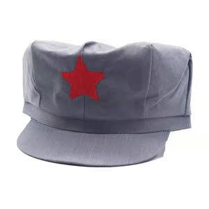 绿军帽/红卫兵帽/红军帽/五角星帽 演出道具 帽子解放 男女八角帽