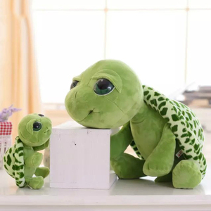 日系大眼龟公仔绿毛龟玩偶海龟抱枕女生布娃娃儿童小乌龟毛绒玩具
