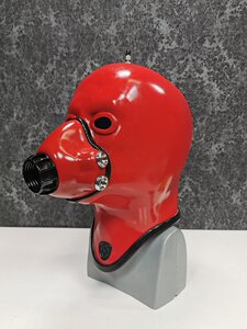 德国进口4mm厚可充气乳胶全包头套 呼吸控制头套sm工具男女情趣