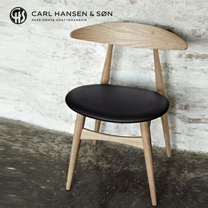 丹麦Carl Hansen&Søn CH33P餐椅实木北欧简约靠背休闲椅单椅
