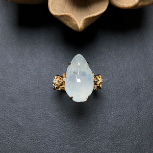 三脚金蟾翡翠戒指