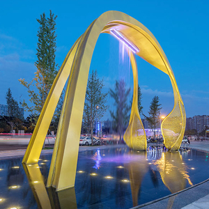 树叶景观雕塑不锈钢定制大型户外广场创意造型设计金属艺术品摆件