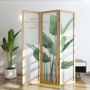 北欧屏风折叠移动隔断客厅简约现代卧室遮挡家用办公室实木折屏