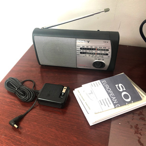 正品sony/索尼icf-403l多波段收音机便携式半导体老年插电或电池