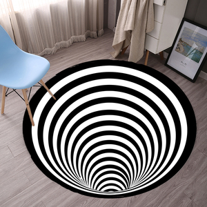 黑白圆形方格卧室床边地毯梳妆台衣帽间吊篮电脑椅地垫茶几垫子