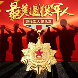 定制退役军人纪念章光荣退伍军人留念徽章战友聚会周年勋章奖章