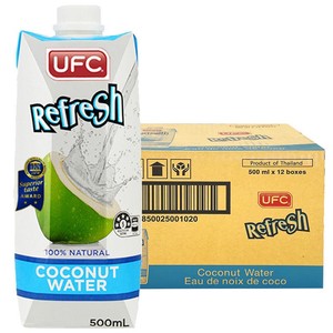 椰子水泰国进口UFC100%纯椰子水孕妇饮料500ml*12瓶天然原味NFC
