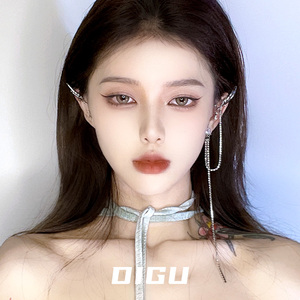 DIGU嘀咕家不对称设计感精灵耳饰耳骨夹耳环一体式独特个性夸张