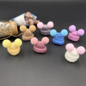 圣诞节植物手工娃娃diy装饰迷你毛线小帽子韩版手工配件装饰品