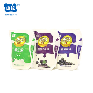 30贵阳三联乳业有限公司淘宝山花牛奶零蔗糖系列3口味低温酸奶200g*