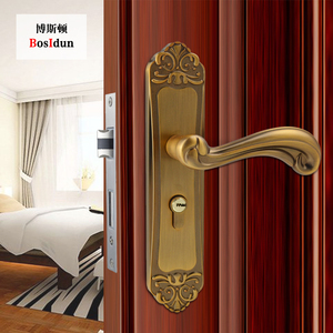室内门锁家用门把手实木美式卧室锁房间静音古铜色房门通用型锁具