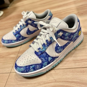 nike dunk low unlocked耐克腰果花紫定制刺绣男女低帮运动休闲鞋