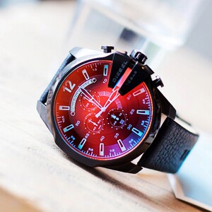 代购迪赛diesel dz4318 炫酷红色偏光计时大表盘男表 手表 dz4323