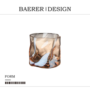 BAERER丨FORM形约·杯具家用异形扭纹威士忌高档北欧极简玻璃杯