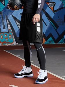 怡安踏雪篮球紧身裤运动训练长裤男七分跑步健身衣服套装速干高弹