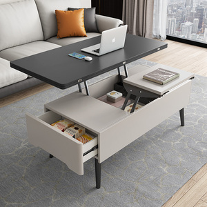 升降茶几餐桌两用多功能饭桌简约小户型家用创意可伸缩折叠茶几桌