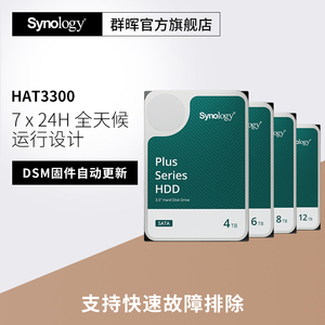 Synology/群晖   NAS硬盘 4T  6T 8T  12T  16T 3.5寸 SATA HDD HAT3310 企业级机械硬盘   NAS 高性能硬盘
