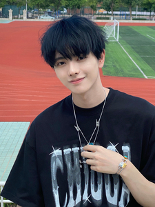 假发男高中生短发齐刘海蓬松自然日常少年感时尚帅气仿真全头套式