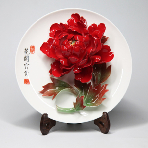 洛阳礼物 · 李学武牡丹瓷8寸单花陶瓷摆件