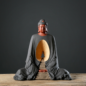 原创设计《佛心》如来佛像摆件陶瓷居家供奉释迦牟尼客厅玄关装饰