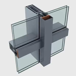 65系列隐框明框玻璃幕墙铝合金横梁盖板装饰盖方管铝型材5人付款10