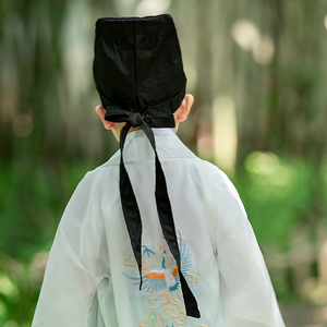 儿童古风汉服帽书生公子中国风黑色汉服帽子