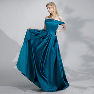 抹胸晚礼服女性感晚宴成人礼礼服年会长裙气质显瘦主持人高端大气