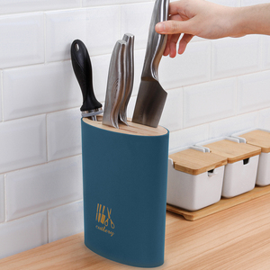 厨房插刀架多功能置物架塑料刀座收纳架菜刀用品刀具勺筷子筒一体