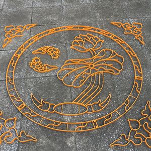 水磨石地面拼花