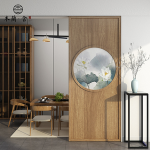 入户玄关隔断实木进门遮挡穿堂煞化解中式屏风客厅餐厅酒店隔断墙