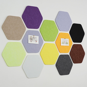 杏双毛毡板照片墙背景板毛毡墙贴留言板贴墙六边形毛毡软木板装饰物