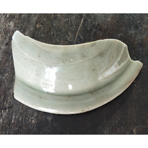 老古董古玩残片高古瓷老窑古瓷片标本宋代龙泉窑盖边512