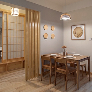 玄关隔断木条日式