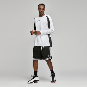 nba热身投篮服男拼接打底衫春夏运动上衣跑步健身训练服篮球长袖