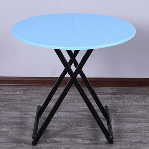 折叠小圆桌圆桌子圆形会客迷你凳子园的奶茶店可收纳小型便捷阳台