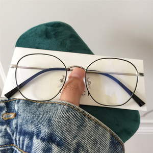 长方形眼镜框金属细框时尚配近视有度数圆脸适合的眼睛框镜架女