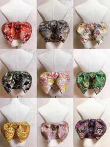 日本和服浴衣腰带 高级提花织锦定型蝴蝶结腰带 和服配件 多花色
