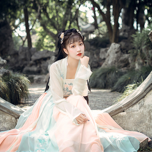 黛烟现货正品原创汉服女日常改良中国风对襟齐腰襦裙六米裙摆飘逸