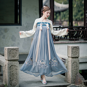 黛烟【念奴娇】现货原创汉服女唐制改良日常大袖齐胸襦裙中国风夏