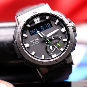 卡西欧手表protrek太阳能电波登山男表户外防水计时方位prw-70y-1