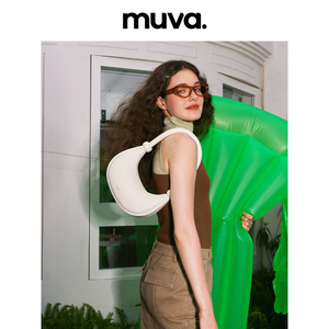 MUVA原创珠珠包腋下单肩包女士时尚牛皮简约2024新款夏季小众包包