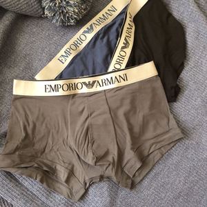 emporio armani阿玛尼内裤男时尚冰丝莫代尔纯棉平角四角裤礼盒装